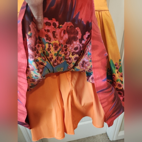 Aqua Brand Floral Strapless Dress Fit&Flare Size 12 Homecoming Summer Fall - Picture 3 of 12